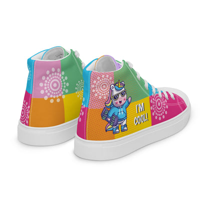 I am cool Woman's High Top Custom Sneakers