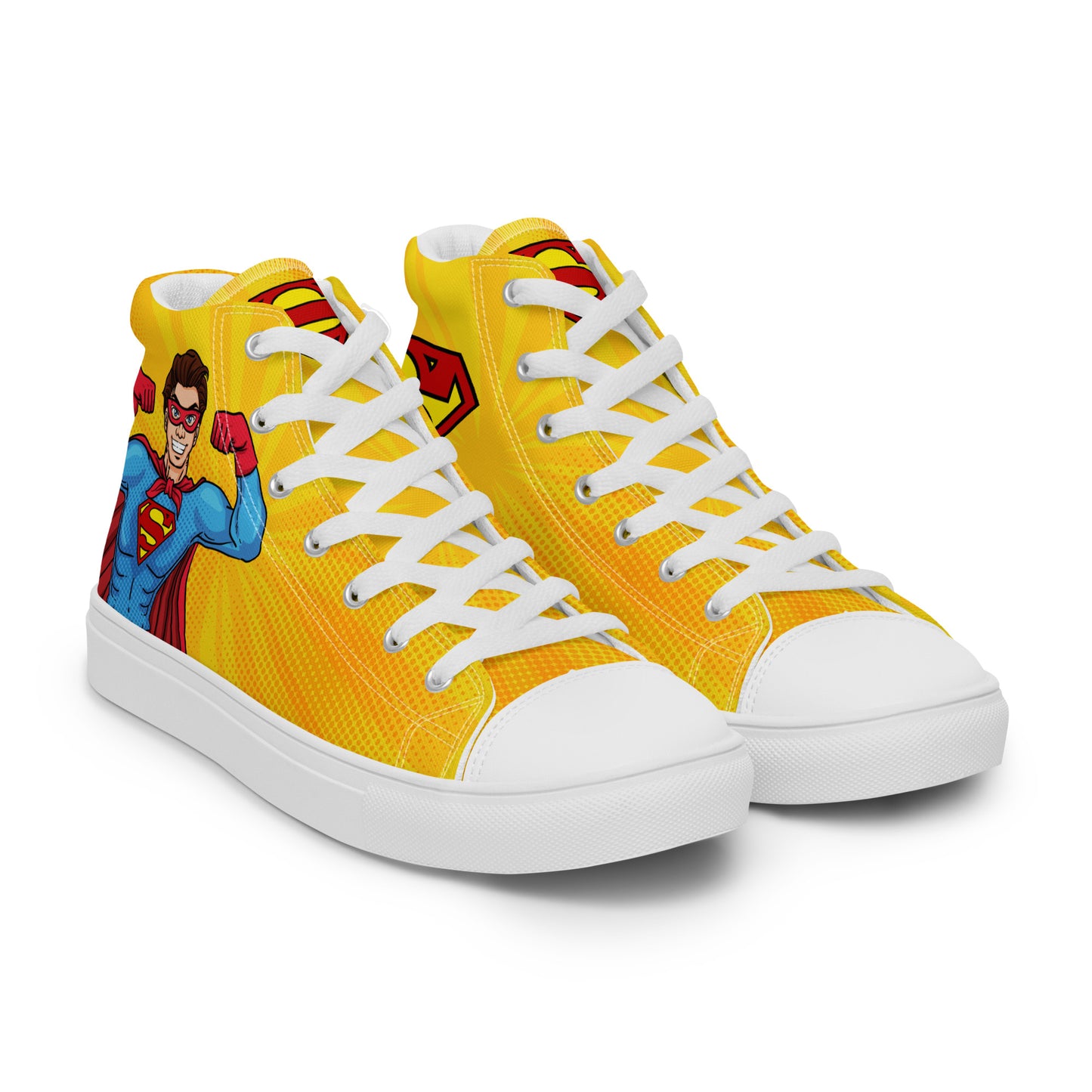 Superman Yellow Women's High Top Custom Sneakers