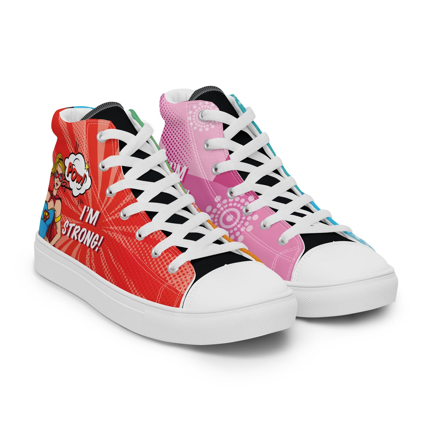 Colourful Cartoons Women's High Top Custom Sneakers