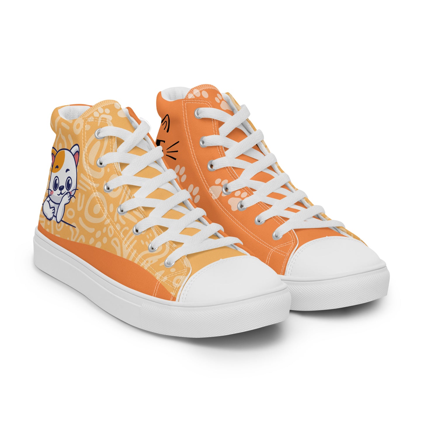 Cute Cat Women's High Top Custom Sneakers