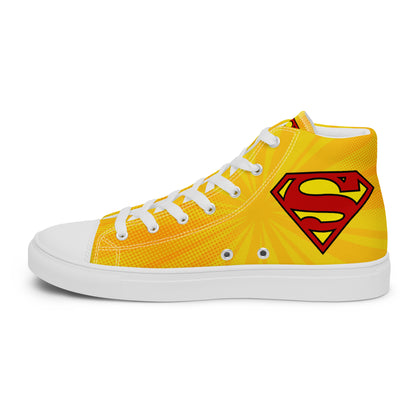 Superman Yellow Women's High Top Custom Sneakers