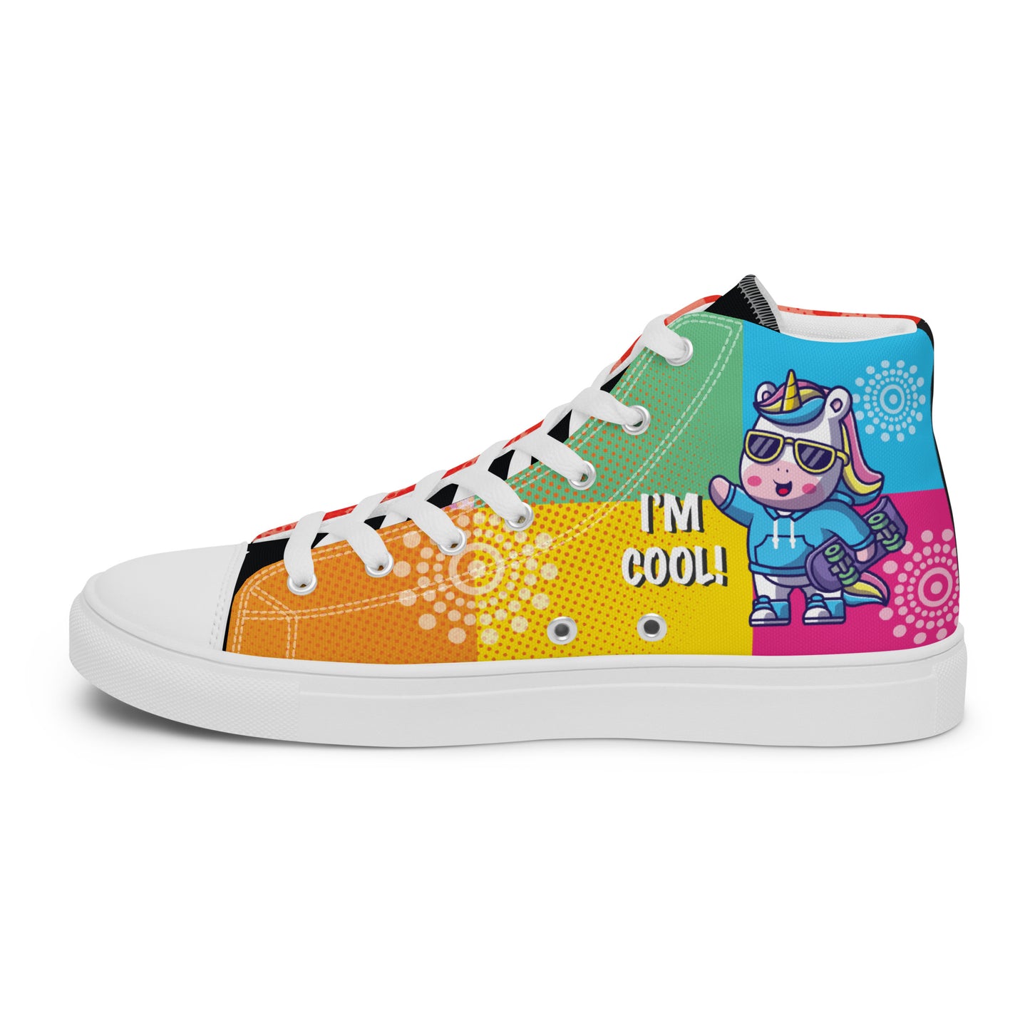 Colourful Cartoons Women's High Top Custom Sneakers