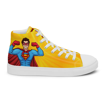 Superman Yellow Women's High Top Custom Sneakers