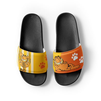 Garfield-Themed Orange and Yellow Women's Slides