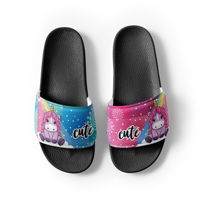 Colorful Unicorn Women's Slides