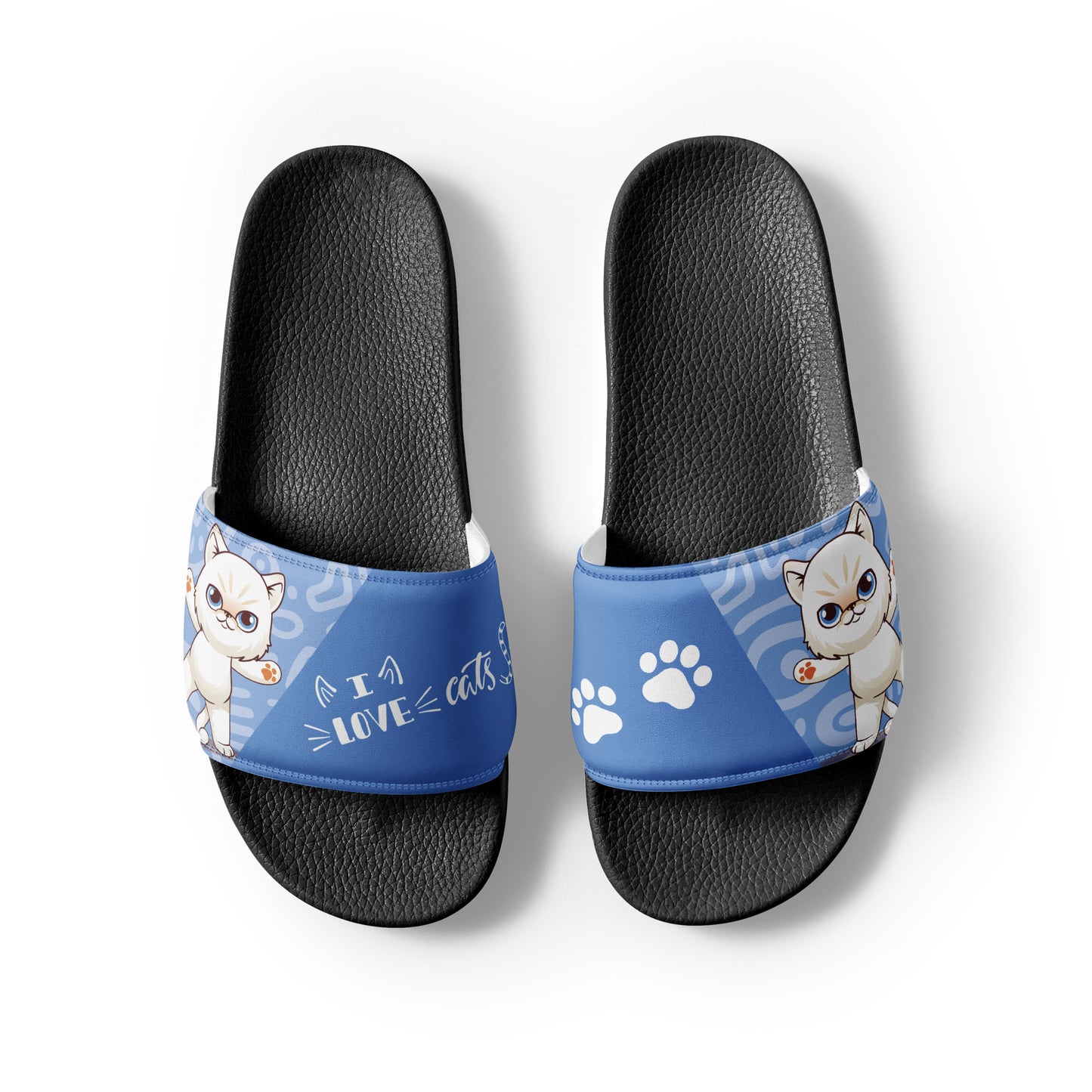 Blue Cat Paw Women's Slides