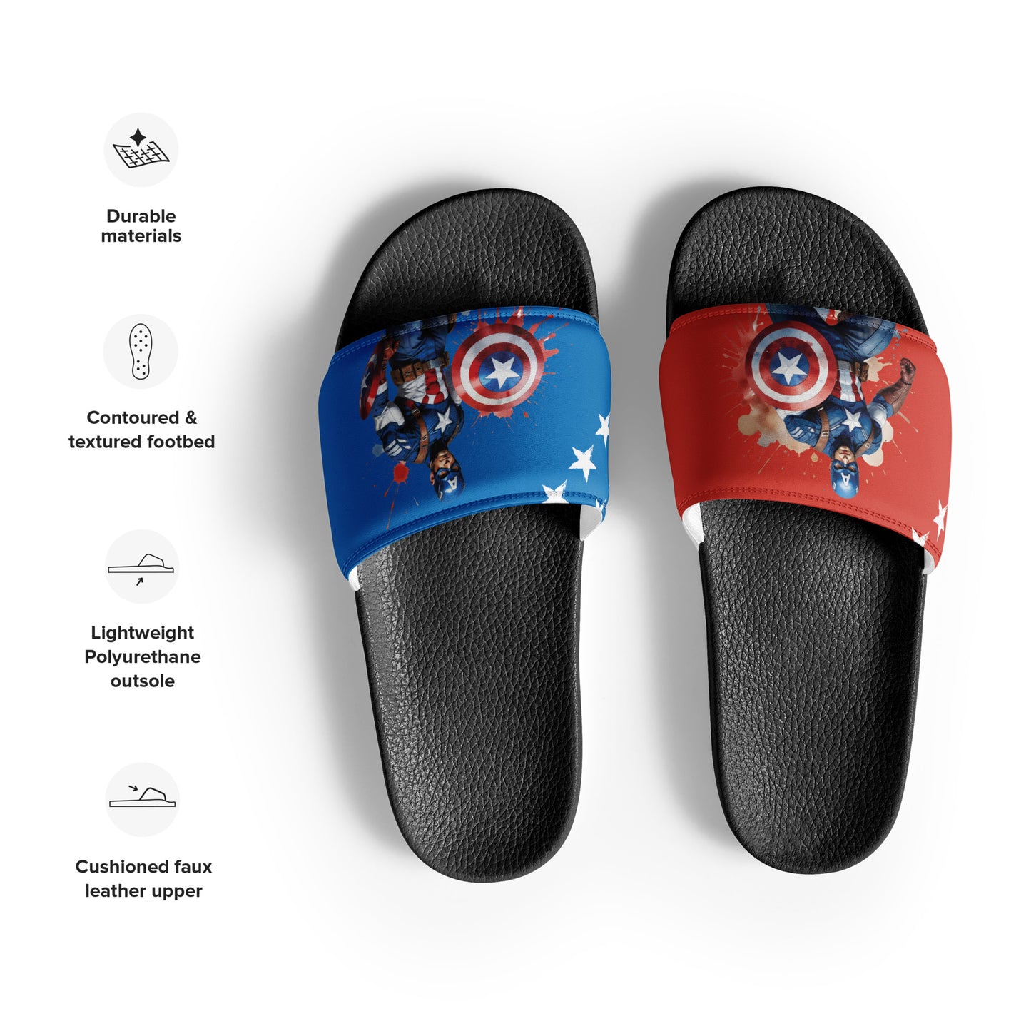 Captain America-Themed Women's Slides