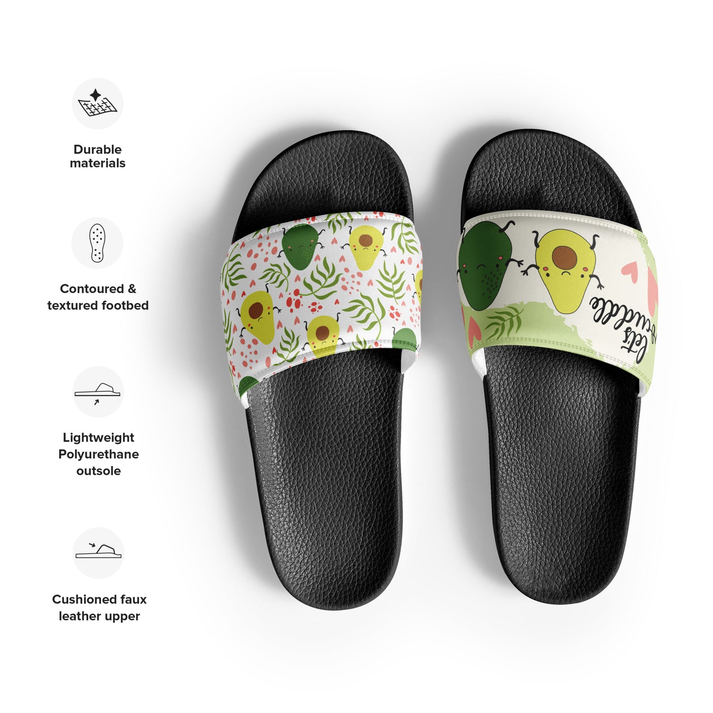 Cute Avocado-Themed Women's Slides