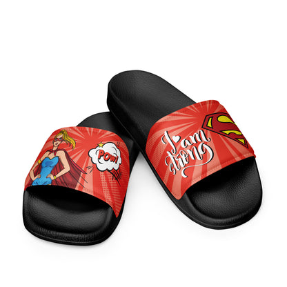 Supergirl-Themed Red Women's Slides