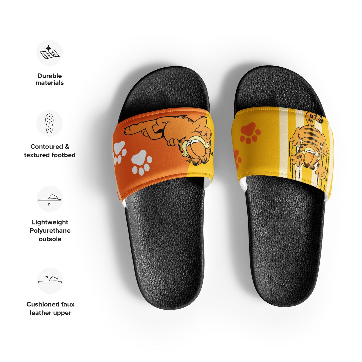 Garfield-Themed Orange and Yellow Women's Slides