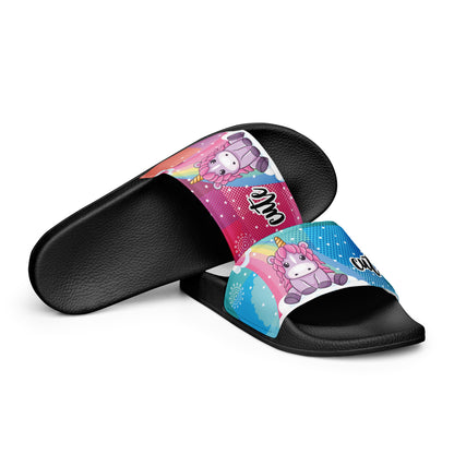 Colorful Unicorn Women's Slides