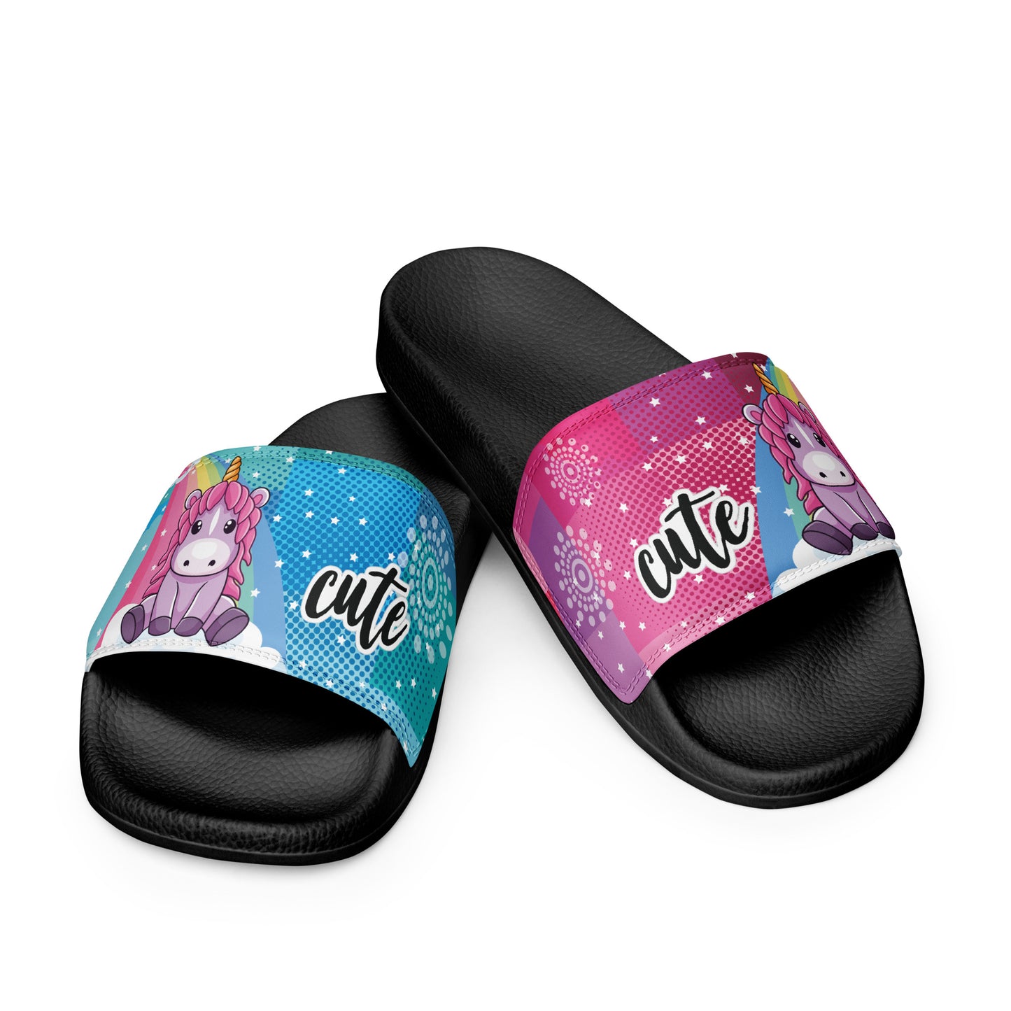 Colorful Unicorn Women's Slides