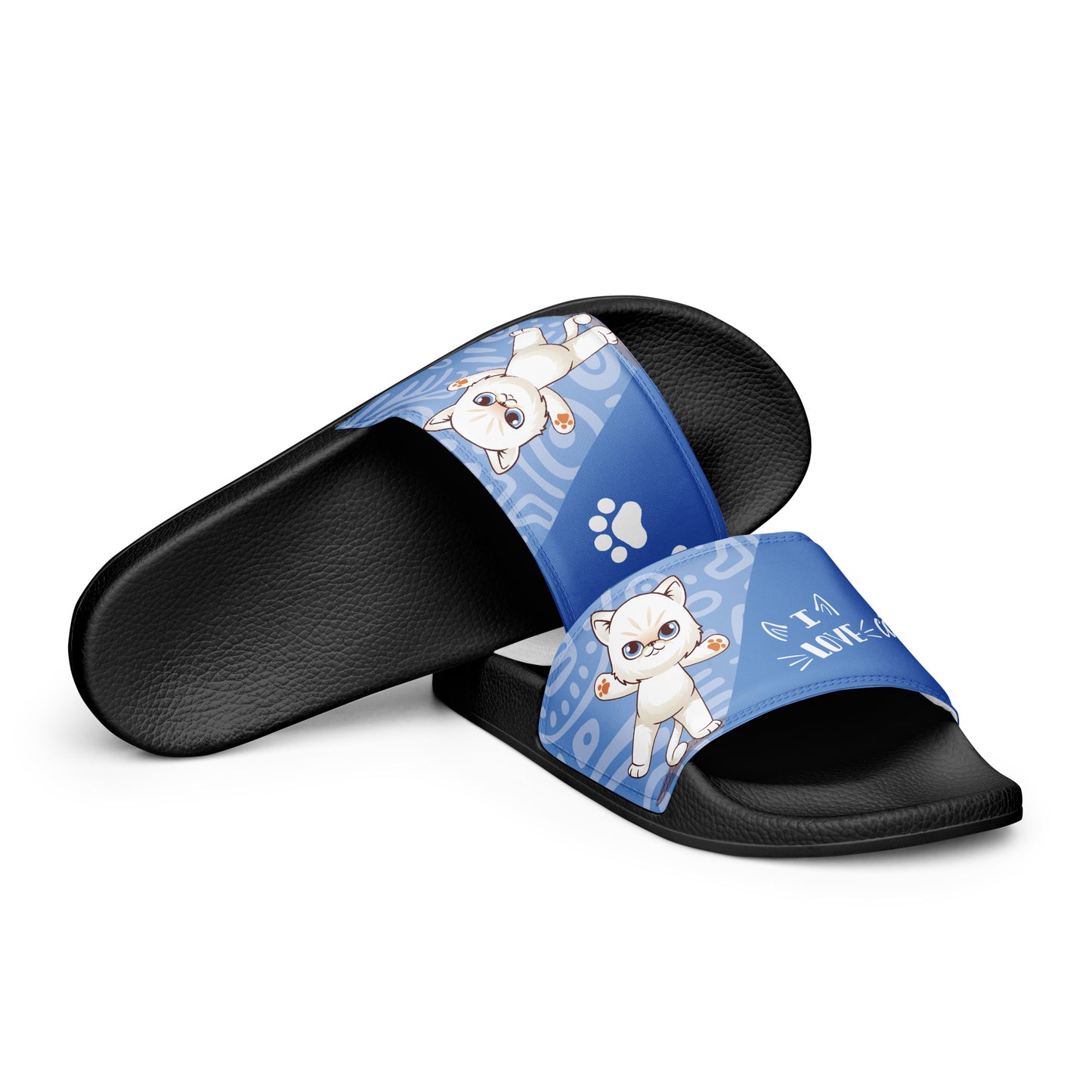 Blue Cat Paw Women's Slides