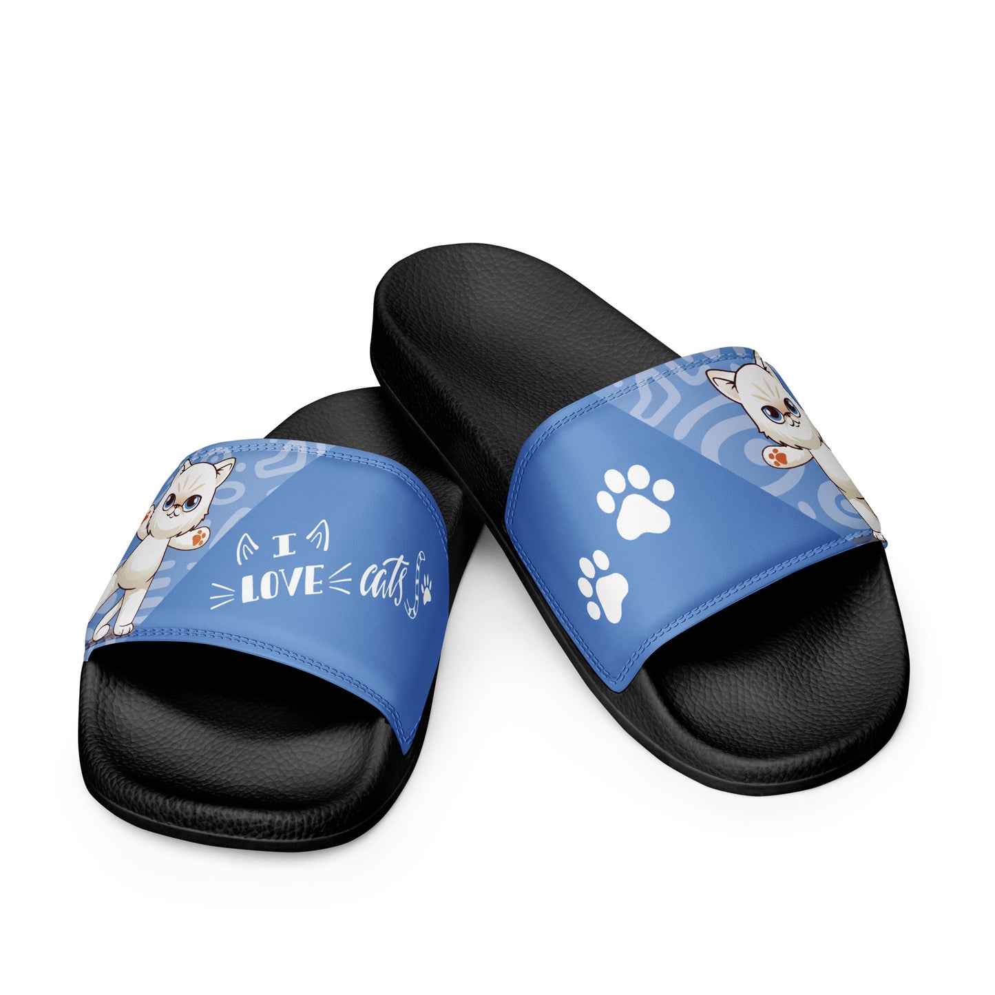 Blue Cat Paw Women's Slides