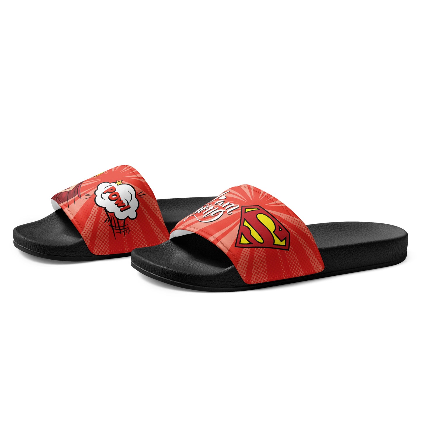 Supergirl-Themed Red Women's Slides