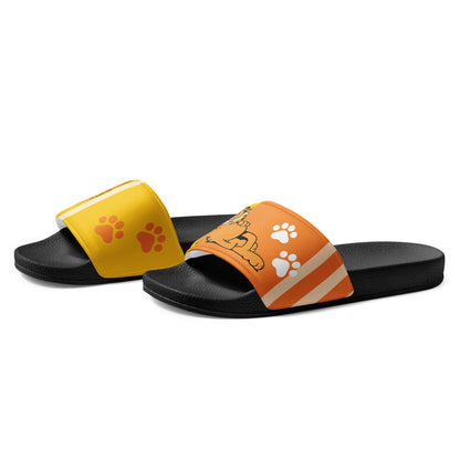 Garfield-Themed Orange and Yellow Women's Slides