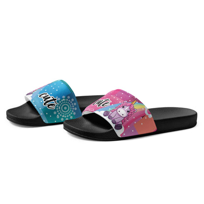 Colorful Unicorn Women's Slides