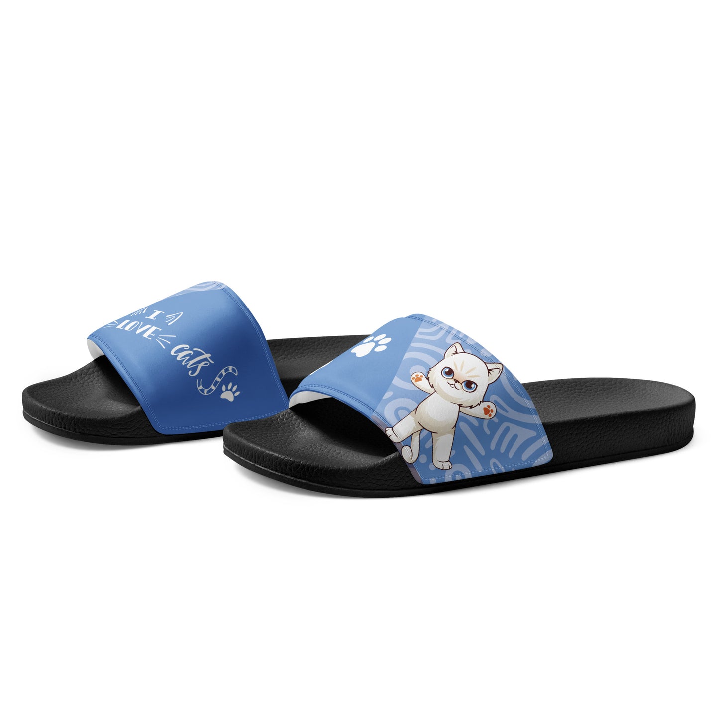 Blue Cat Paw Women's Slides