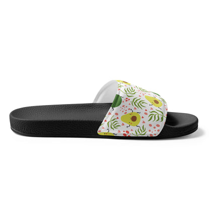 womens slides black front