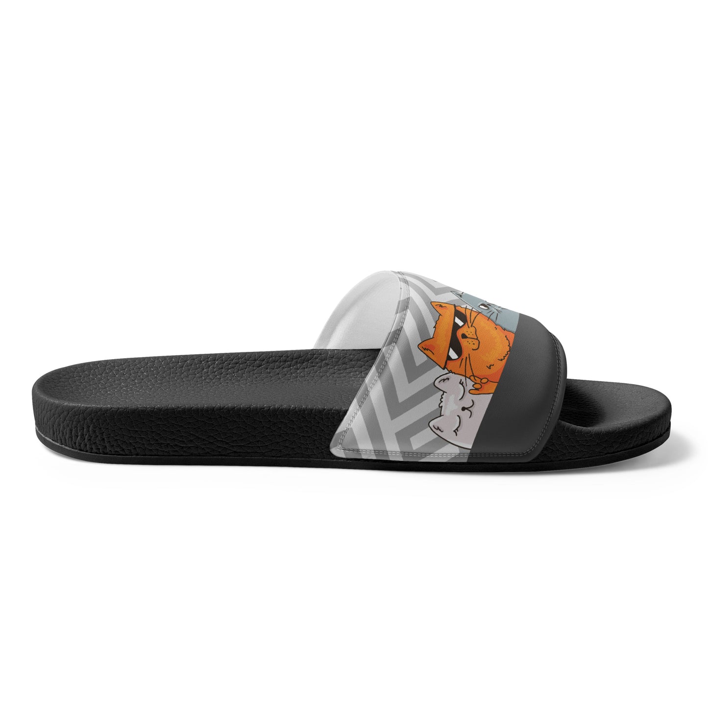 womens slides black front