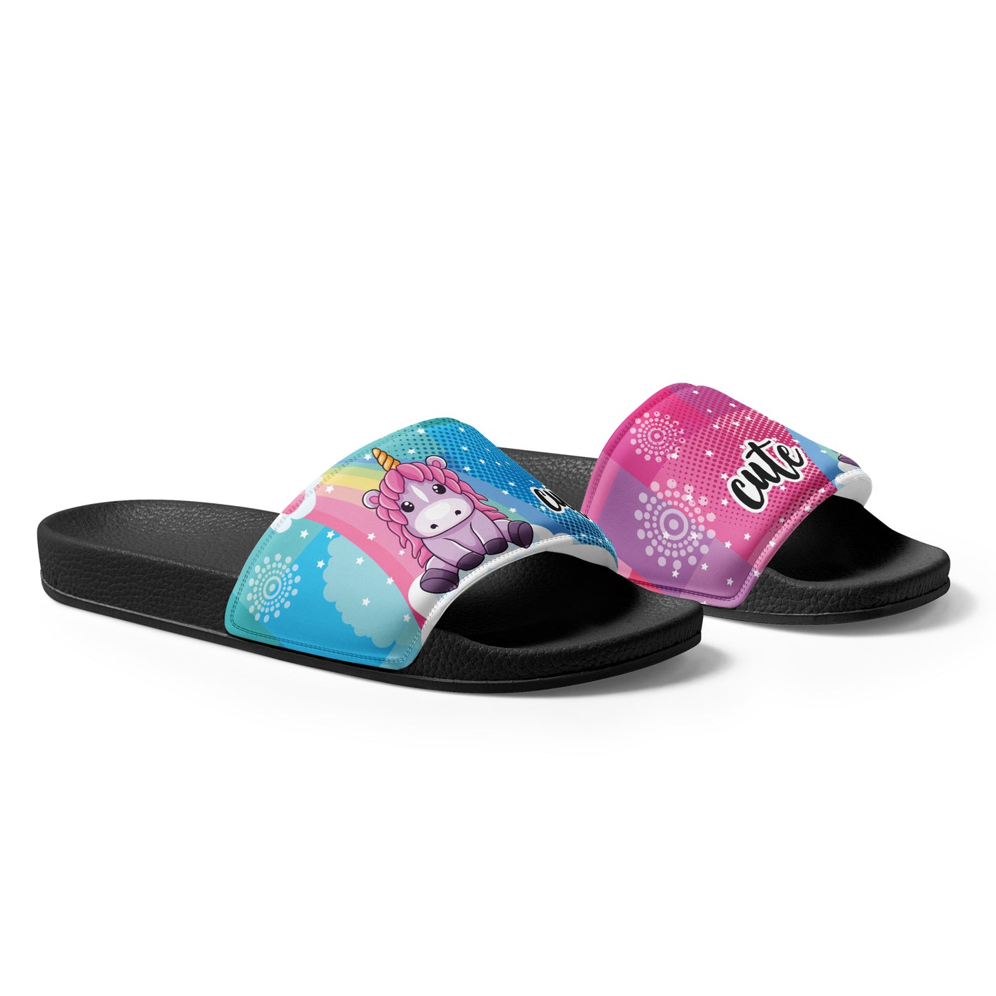 Colorful Unicorn Women's Slides