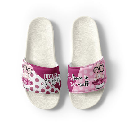 Pink Polka Dot Mushroom Women's Slides