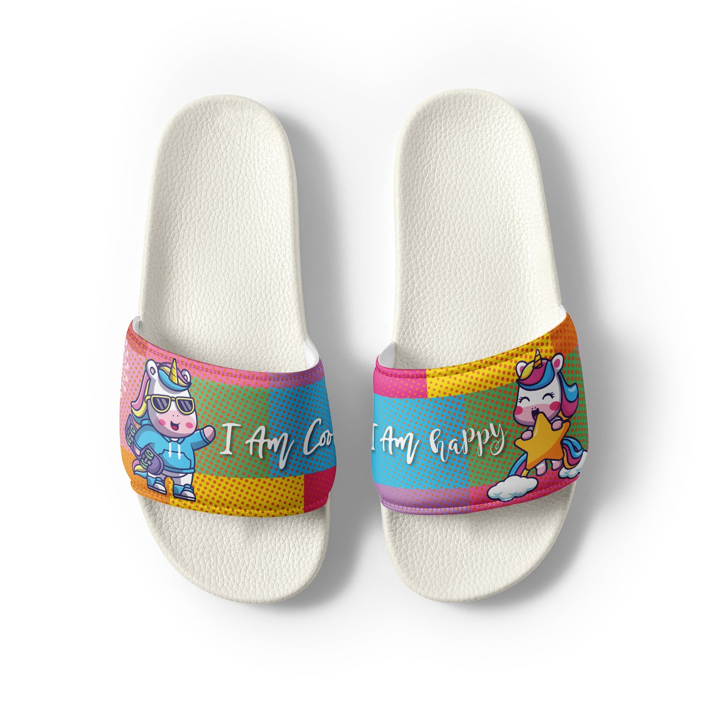 Colorful Unicorn and Cow Women's Slides