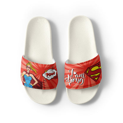 Supergirl-Themed Red Women's Slides