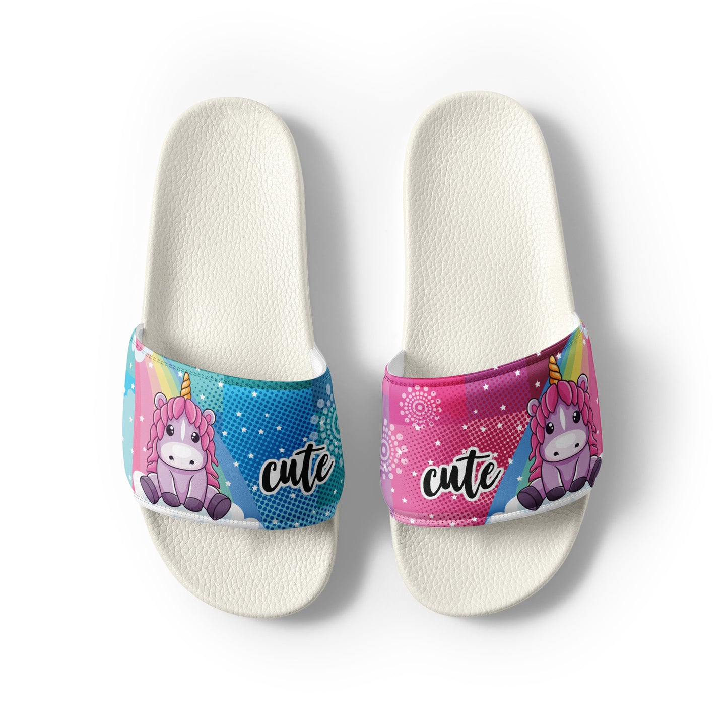 Colorful Unicorn Women's Slides