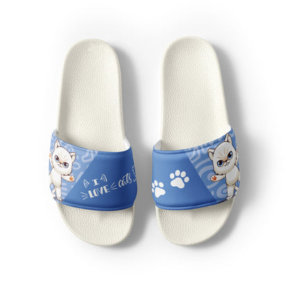 Blue Cat Paw Women's Slides