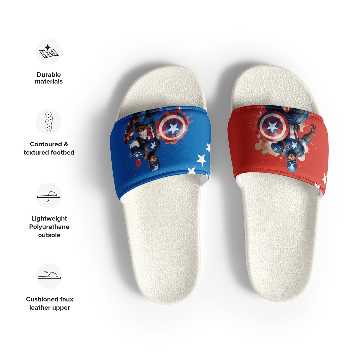 Captain America-Themed Women's Slides