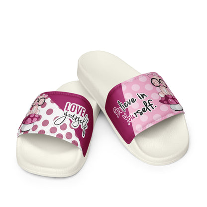 Pink Polka Dot Mushroom Women's Slides