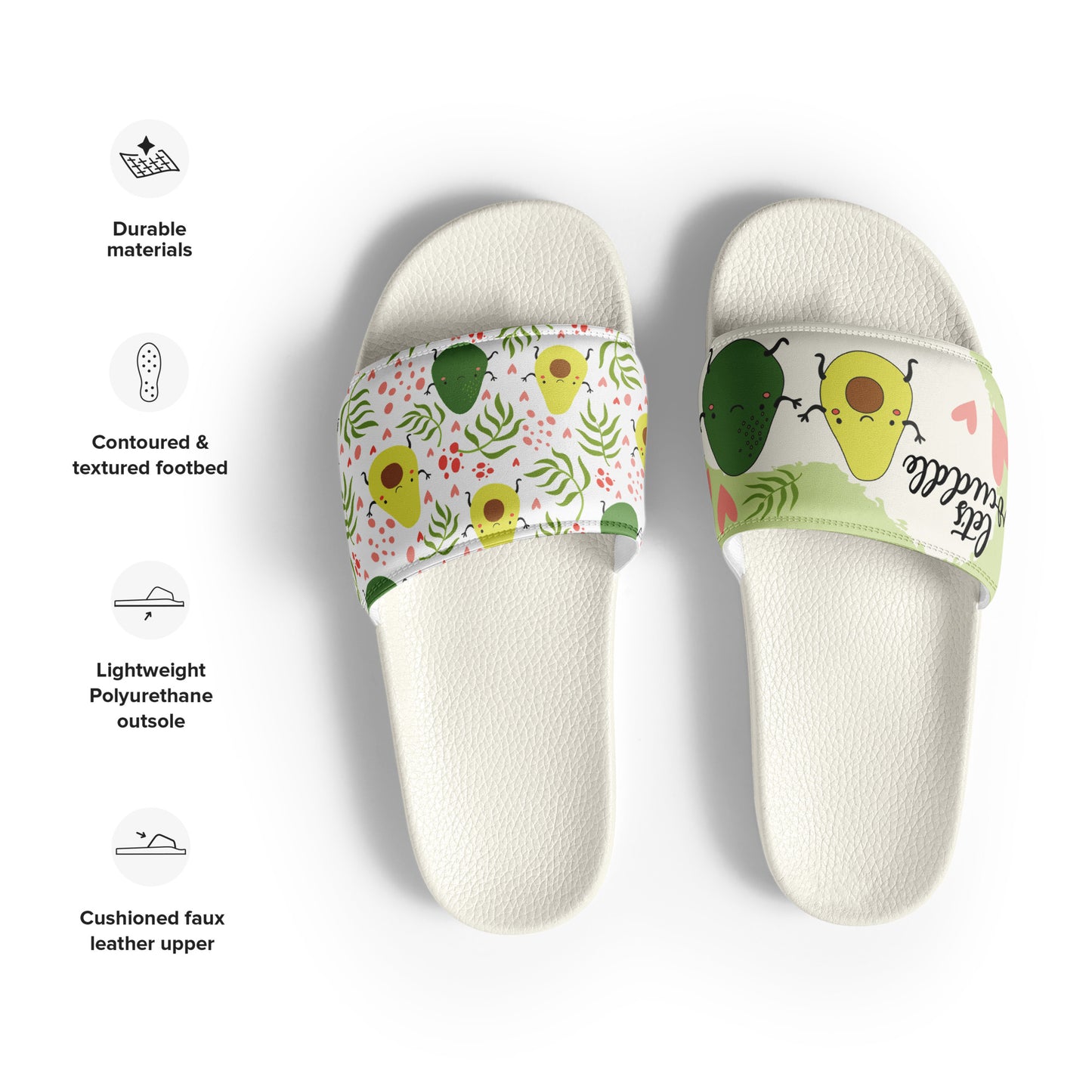 Cute Avocado-Themed Women's Slides