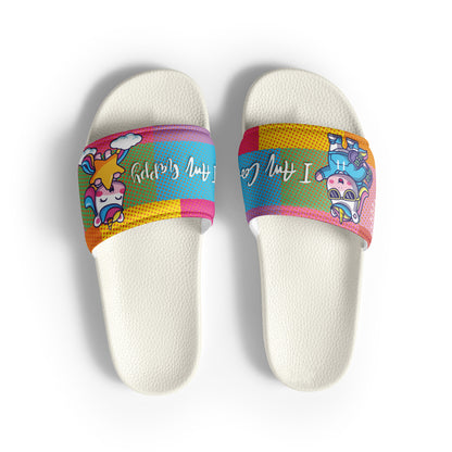 Colorful Unicorn and Cow Women's Slides