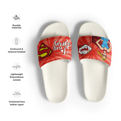 Supergirl-Themed Red Women's Slides