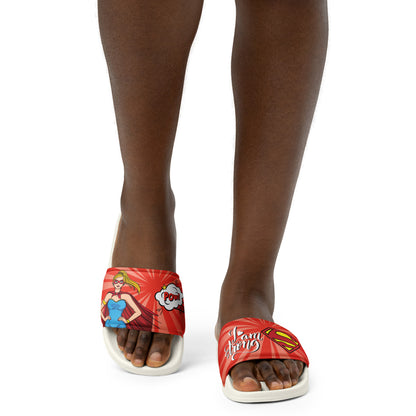 Supergirl-Themed Red Women's Slides