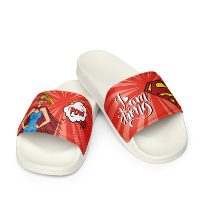 Supergirl-Themed Red Women's Slides