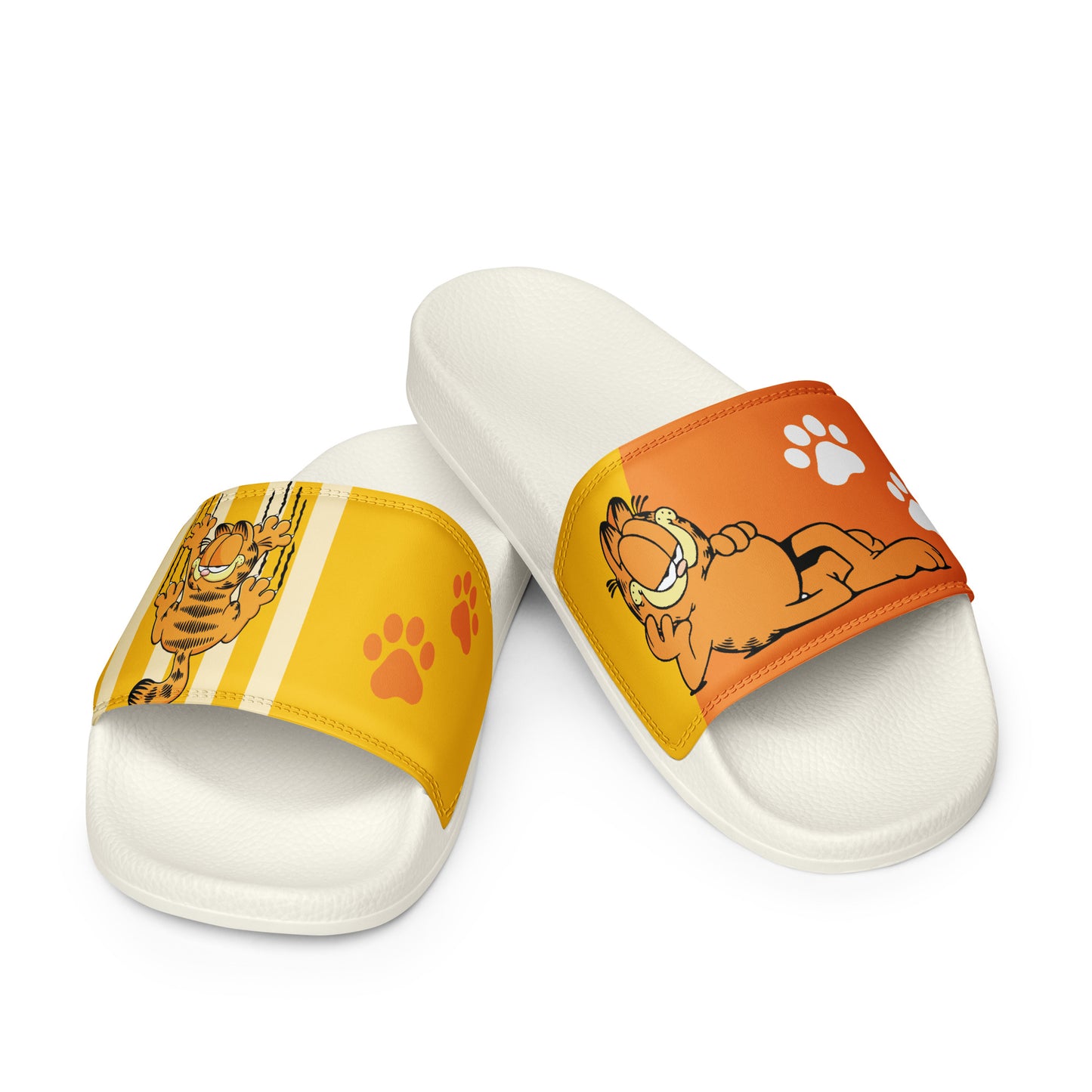 Garfield-Themed Orange and Yellow Women's Slides