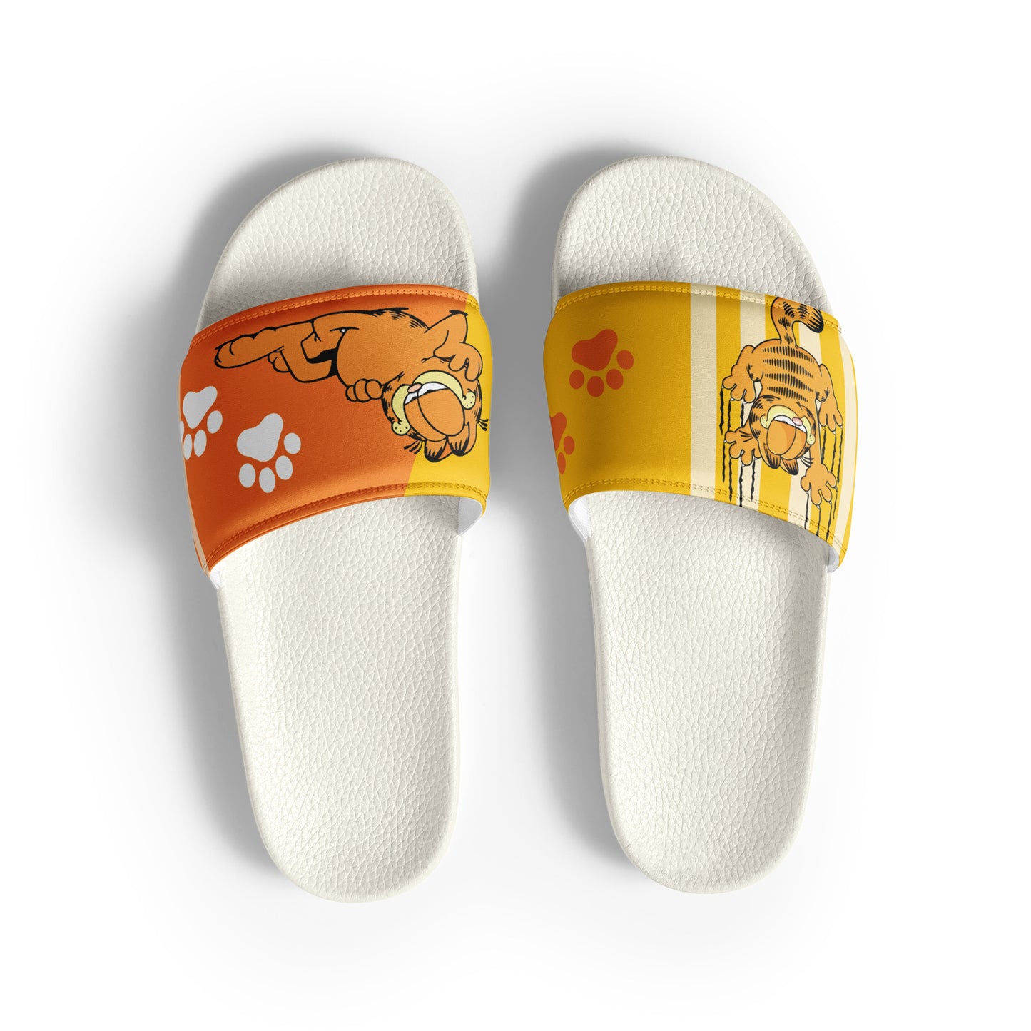 Garfield-Themed Orange and Yellow Women's Slides