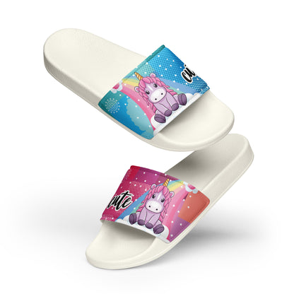 Colorful Unicorn Women's Slides