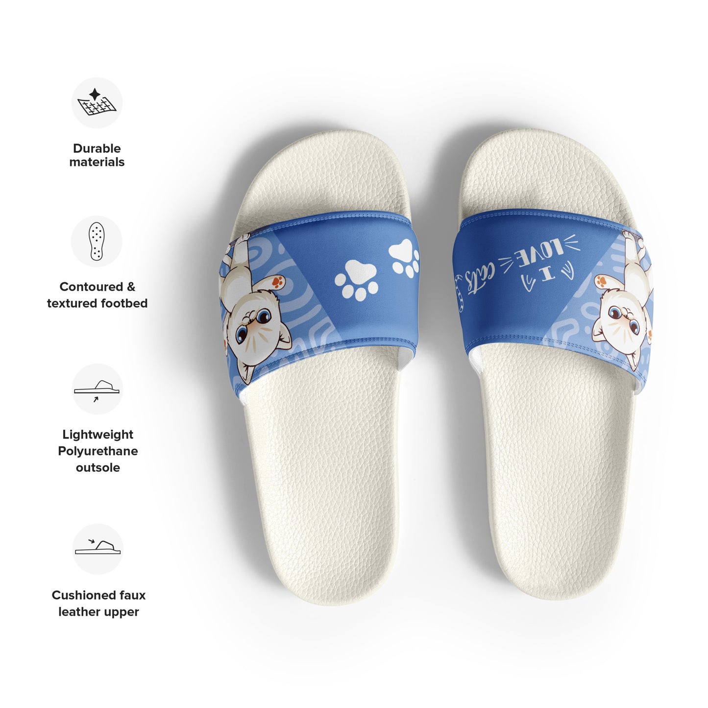 Blue Cat Paw Women's Slides