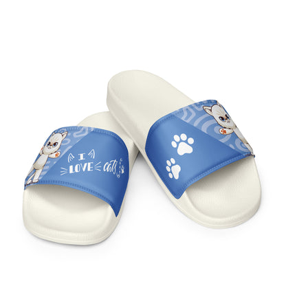 Blue Cat Paw Women's Slides