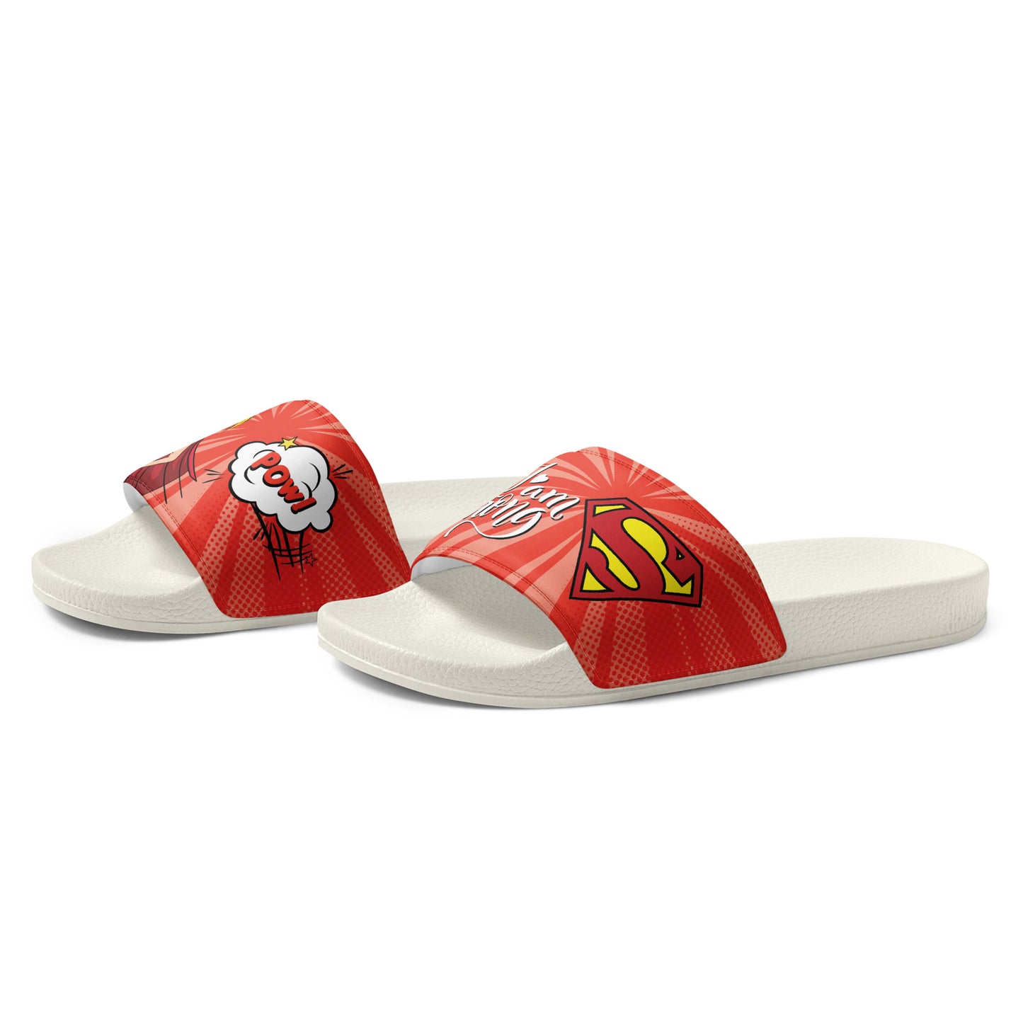 Supergirl-Themed Red Women's Slides