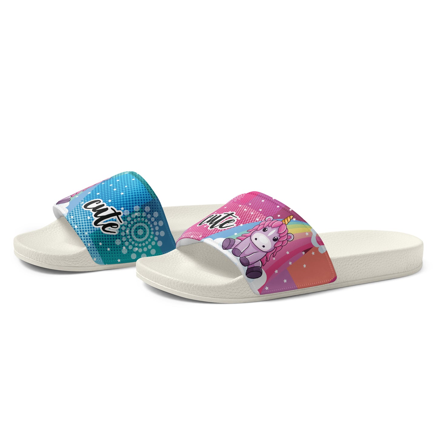 Colorful Unicorn Women's Slides