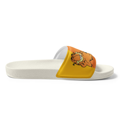 Garfield-Themed Orange and Yellow Women's Slides