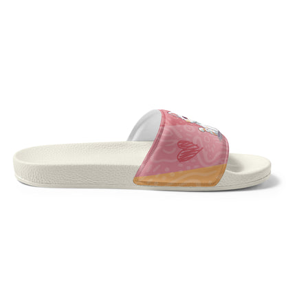 Cute Cat-Themed Pink Women's Slides