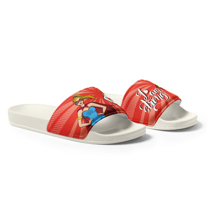 Supergirl-Themed Red Women's Slides