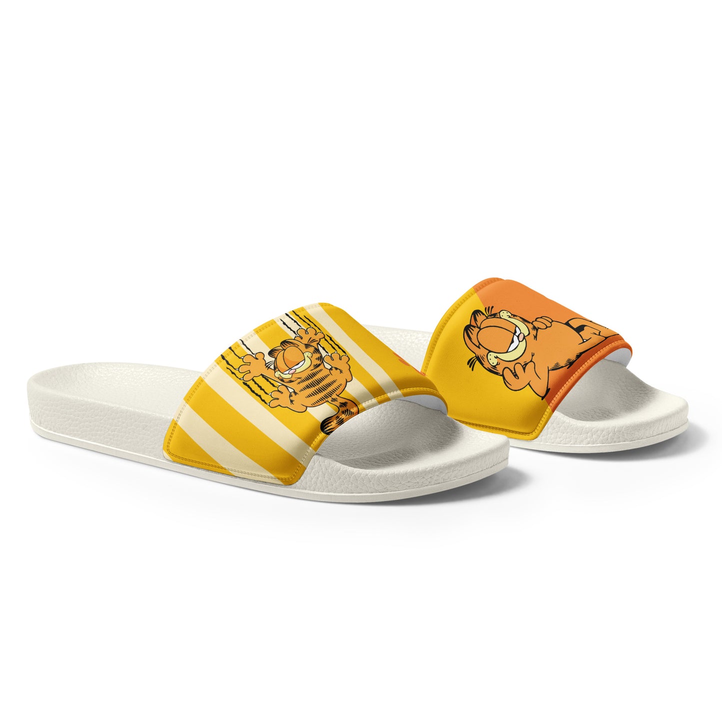 Garfield-Themed Orange and Yellow Women's Slides