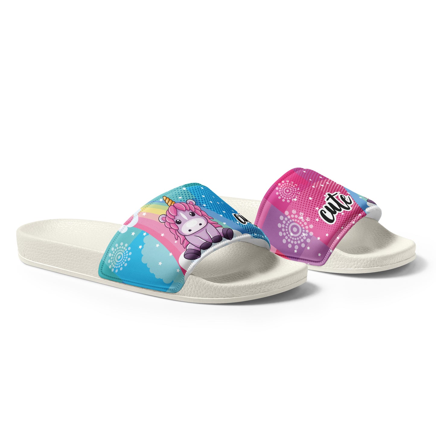 Colorful Unicorn Women's Slides