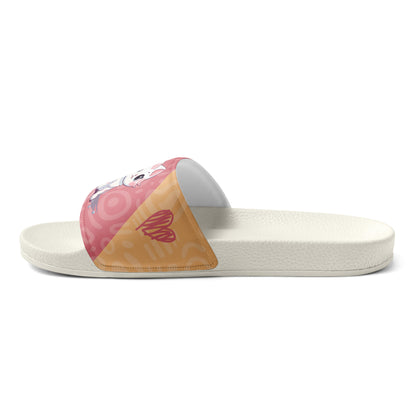 Cute Cat-Themed Pink Women's Slides